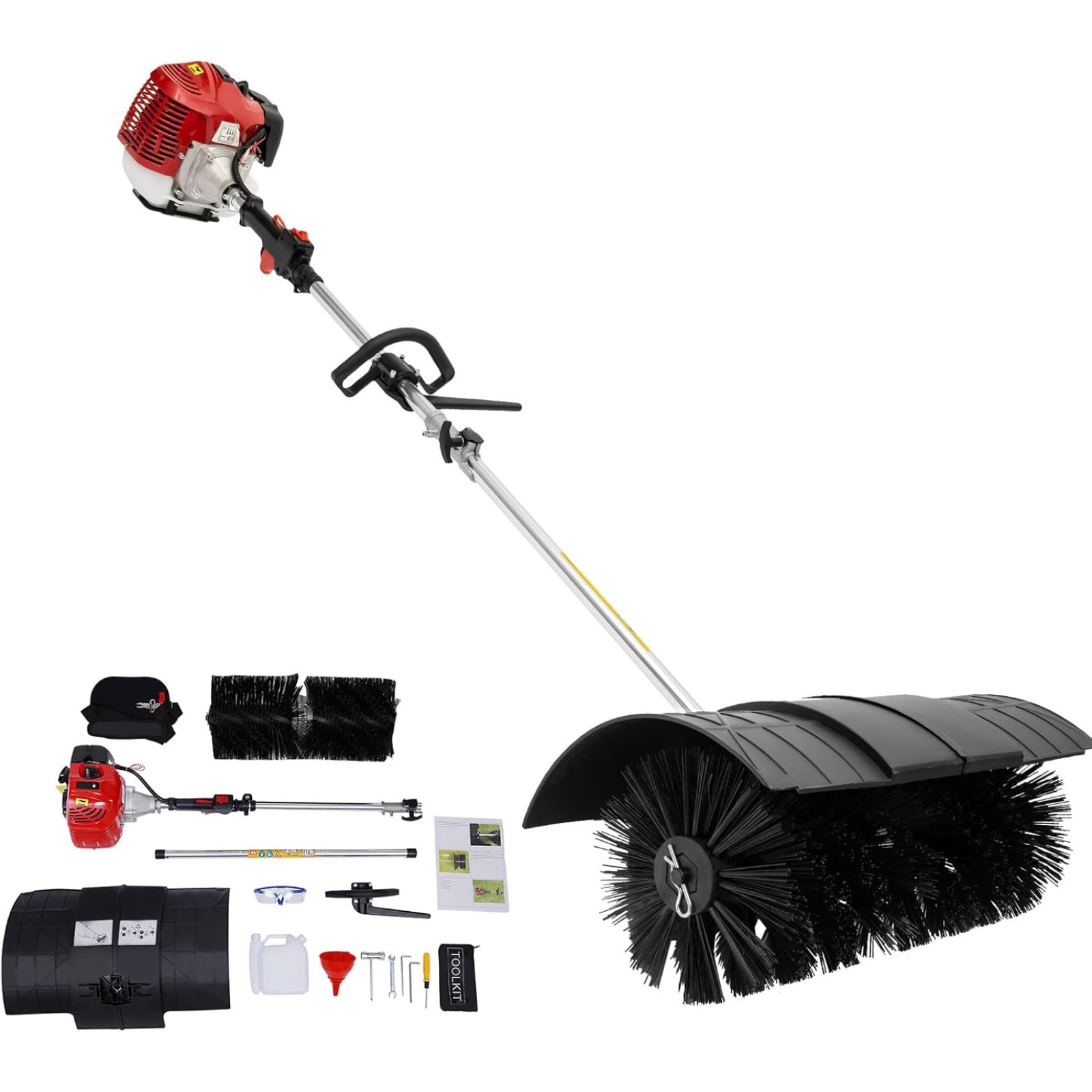 Outdoor Power Broom - 52CC 2-Takt-Gas-Handkehrbesen, 1700 W 2,3 PS,