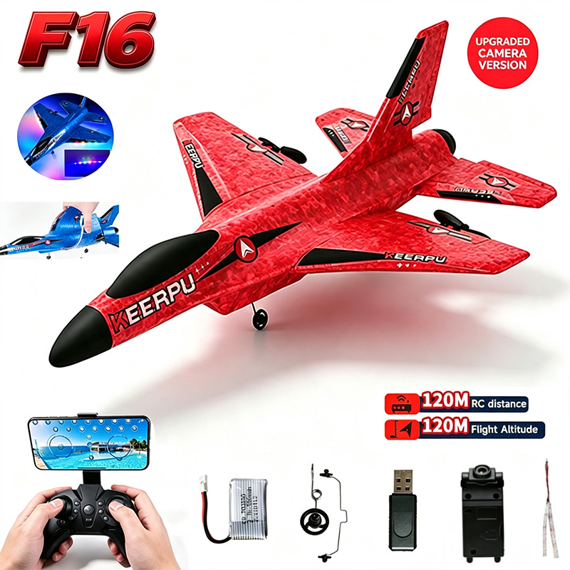 Outdoor Power Lead - RC Schaumstoff-Flugzeug F16 RC-Flugzeug 2.4G Funksteuerung