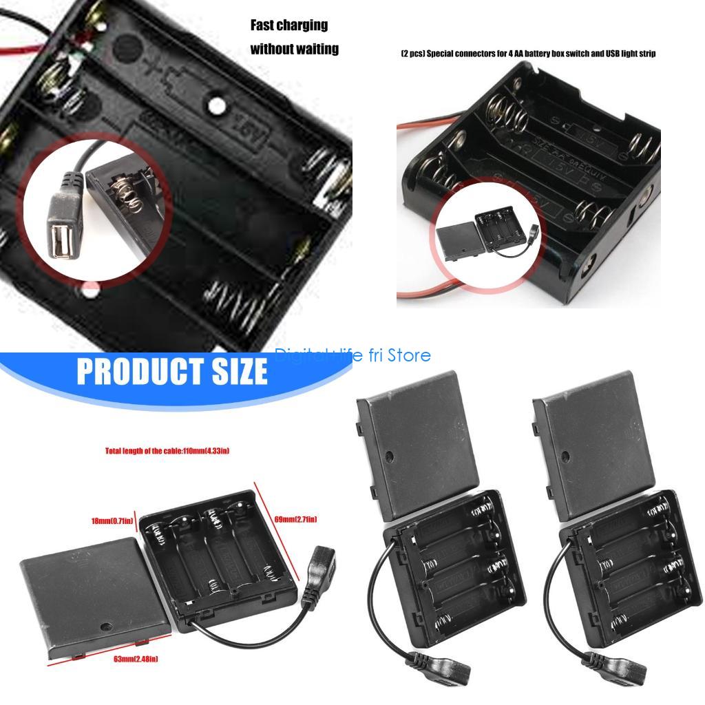 Outdoor Usb Power Strip - E06D 4 Steckplätze Batteriefach USB-Netzteil umschaltbare