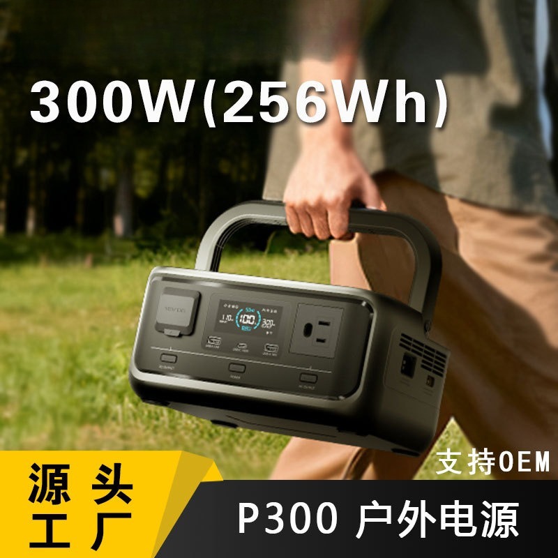 Outdoor Power Station - 300W 256Wh LiFePO4 Tragbare Outdoor-Powerstation, Notstromversorgung,