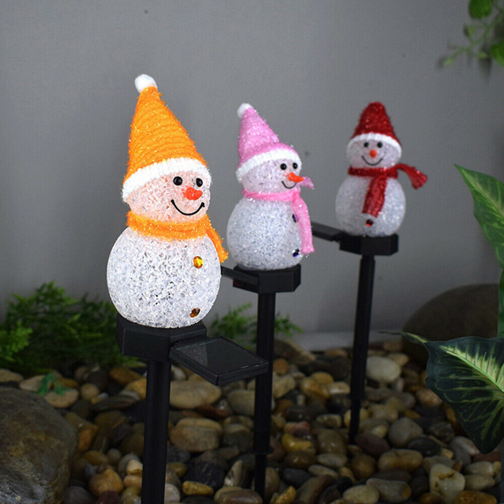 Outdoor Power For Xmas Lights - A72P Schneemann Solarleuchten Weihnachten Solarbetriebene LED
