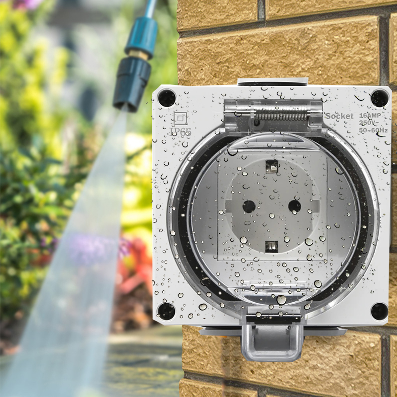 Outdoor Power Receptacle - IP66 wasserdichte Steckdose für den Außenbereich,