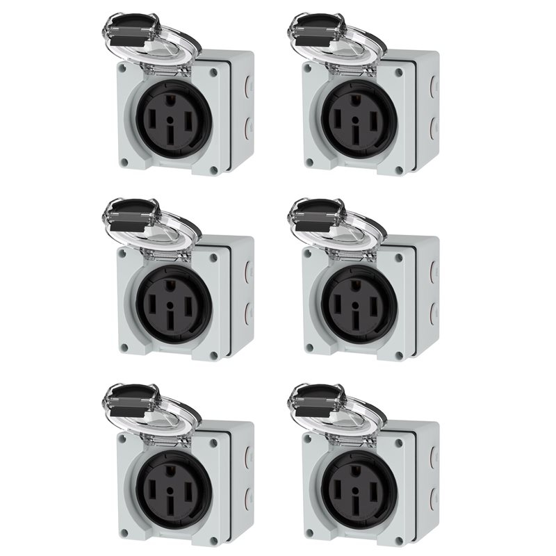 Outdoor Power Receptacle - ABZL 6X 50Amp Steckdosenbox, 125/250 Volt