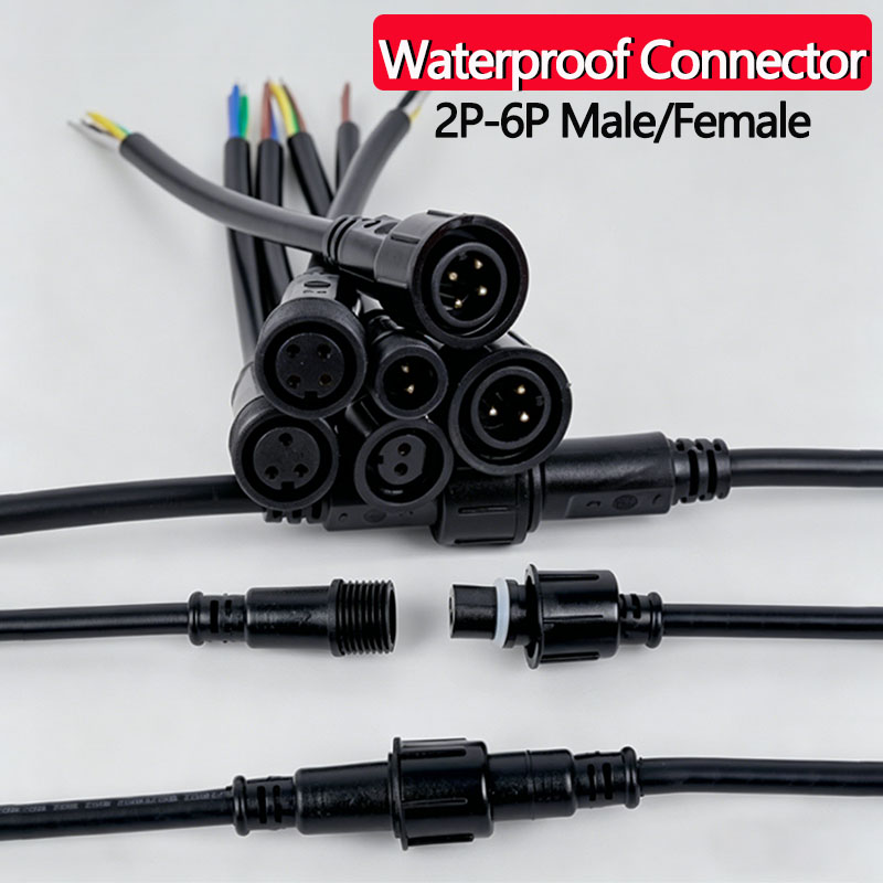 Outdoor Power Hub - Wasserdichtes Kabelverbinder-Set, 2/3/4/5/6-poliger Stecker mit 0,5–1,5