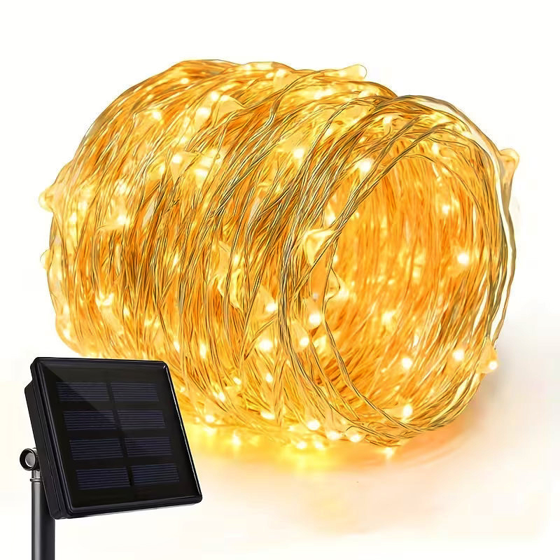 Outdoor Power And Plant - Solarbetriebene LED-Lichterkette 8 Modi Funkelnde Wasserdichte