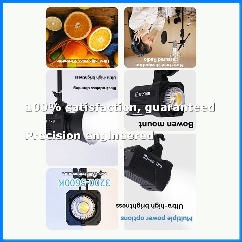 Outdoor Power Hub - 300W Bi-LED-Videoleuchte, kontinuierliche LED-Beleuchtung mit 2,4G