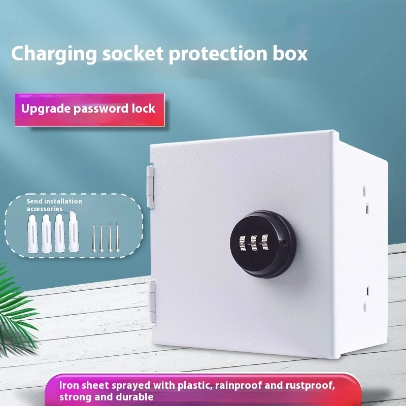 Outdoor Power Socket With Lock - Wasserdichte elektrische Außenbox mit 86 Steckdosen,