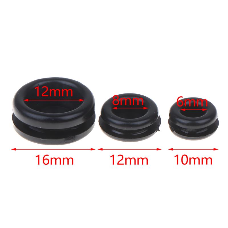 Outdoor Power Grommet - 10/20 Stück Gummi-Dichtungsringe für Firewall-Löcher, Schwarz,