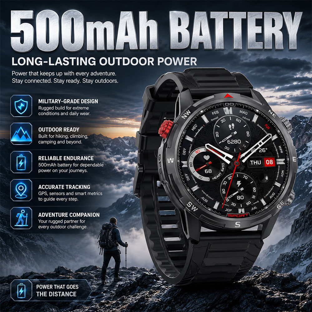 Neue Outdoor Smartwatch 1,43-Z – Outdoor Power Meter Box Bewertung und Preis