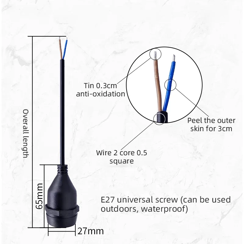 Universeller E27 Lampenkopf mi – Outdoor Power Lead Bewertung und Preis