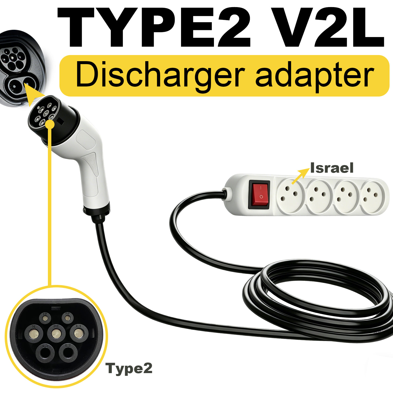 Typ2 V2L Entladeadapter Israel – Outdoor Power Hub Bewertung und Preis