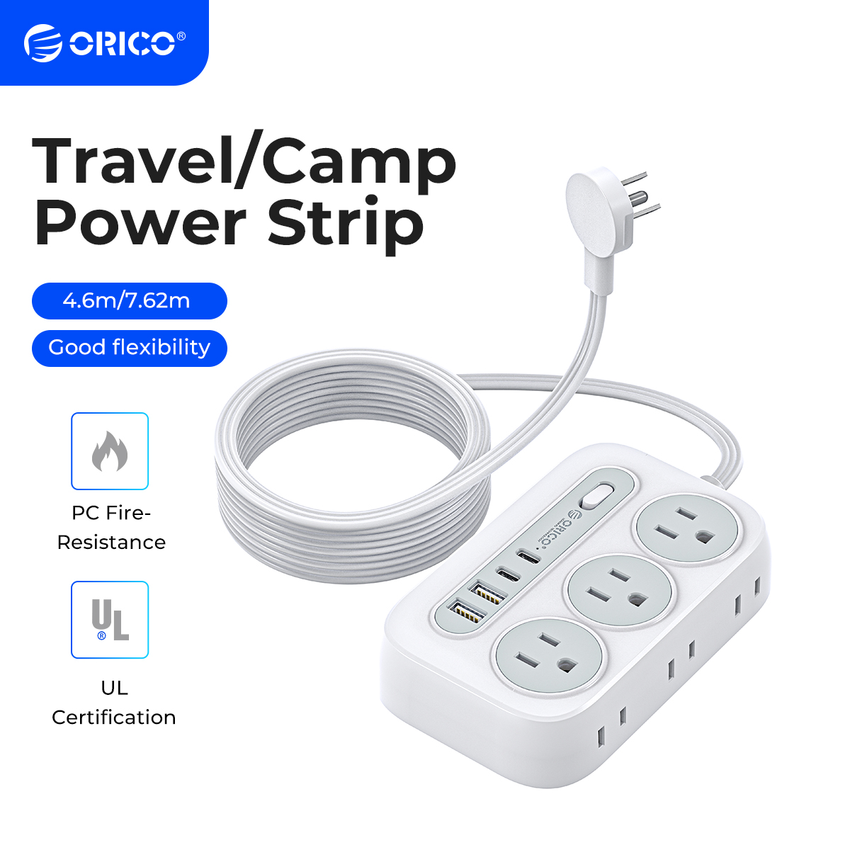Orico Steckdosen leiste mit 6  – Outdoor Usb Power Strip Bewertung und Preis