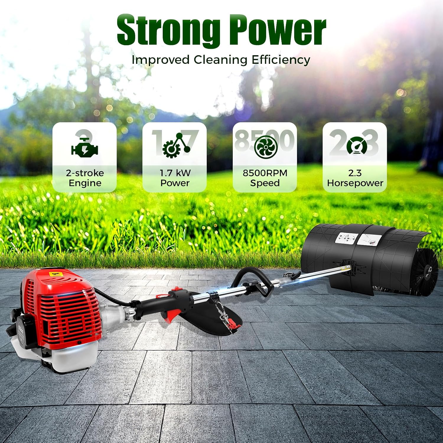 Benzin-Handkehrmaschine, Outdo – Outdoor Power Broom Bewertung und Preis