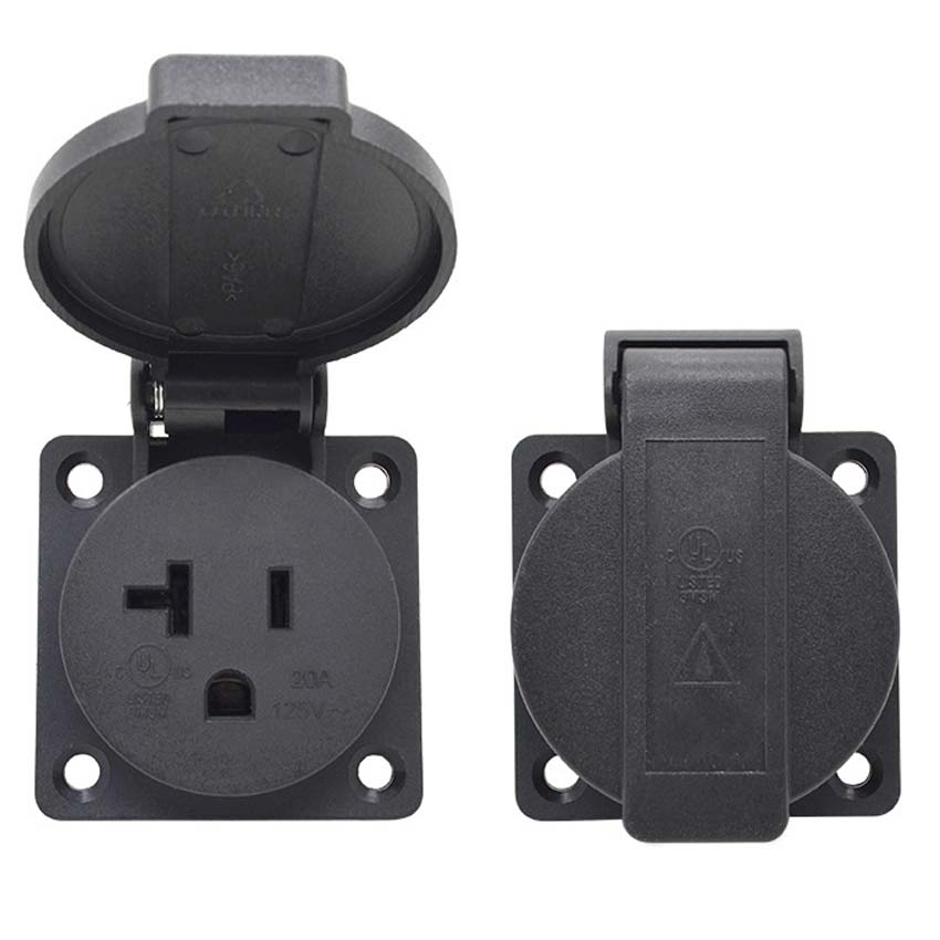 Schwarz 125V 15A 20A IP44 CE A – Outdoor Power Receptacle Bewertung und Preis