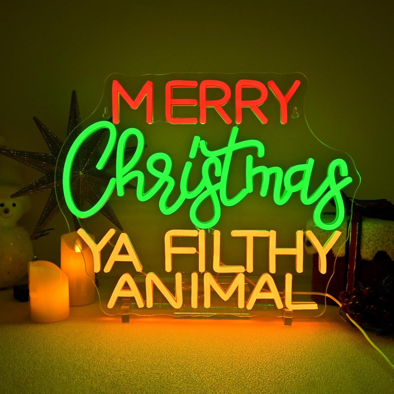Rentier Weihnachts-Neonschild, – Outdoor Power For Xmas Lights Bewertung und Preis