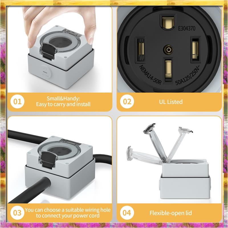 AA46 HOT-50Amp Steckdosenbox f – Outdoor Power Receptacle Bewertung und Preis
