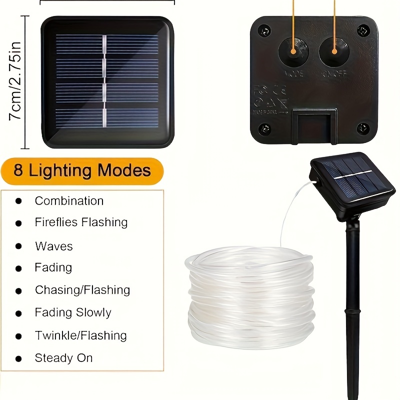 Solar-Lichterkette, 8 Modi, wa – Outdoor Power For Xmas Lights Bewertung und Preis